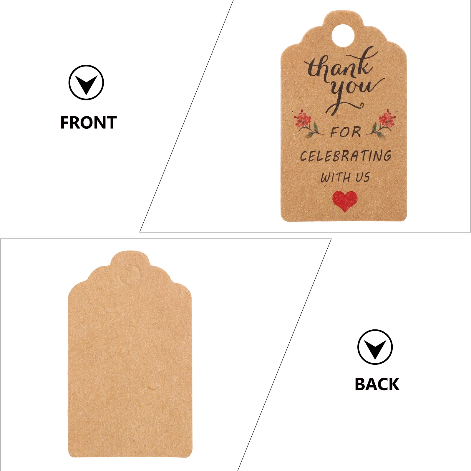 1 Juego de etiquetas colgantes pequeñas para embalaje de regalo, etiquetas colgantes para decoración del banquete de boda, duraderas para cajas, botellas, abrigos, manualidades, panadería de aniversario