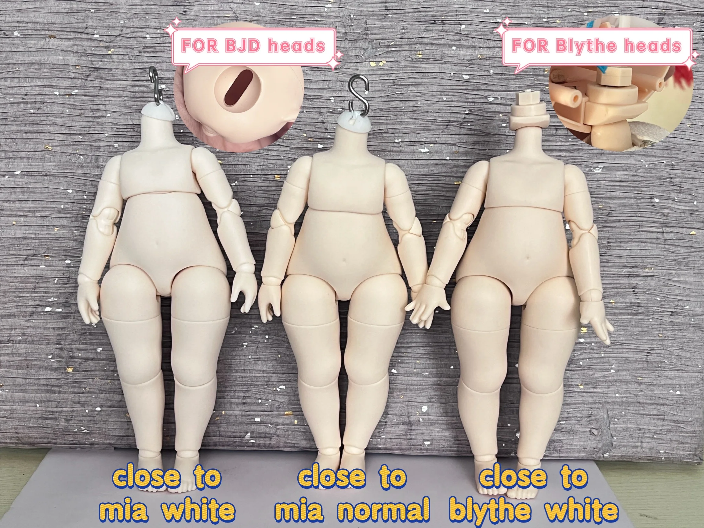 Customized BJD dolls Fat body 18.5cm Body for Blyth doll STO jointed body  white skin - AliExpress 26