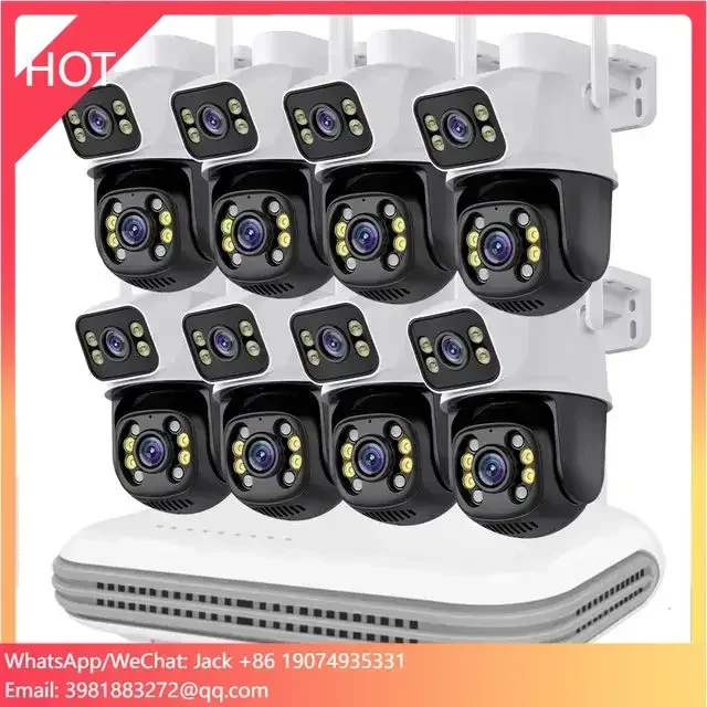 

Icsee Xmeye 6MP 8CH Wireless Home Security Camera Kit System Wifi Ptz Network WIFI Nvr Kit Home WIFI 6MP Dual Lens Camera Kit