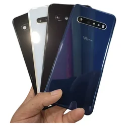 Glass backshell Cover For LG V60 ThinQ 5G Rear Housing Back Cover backshell Door Case With Camera Lens