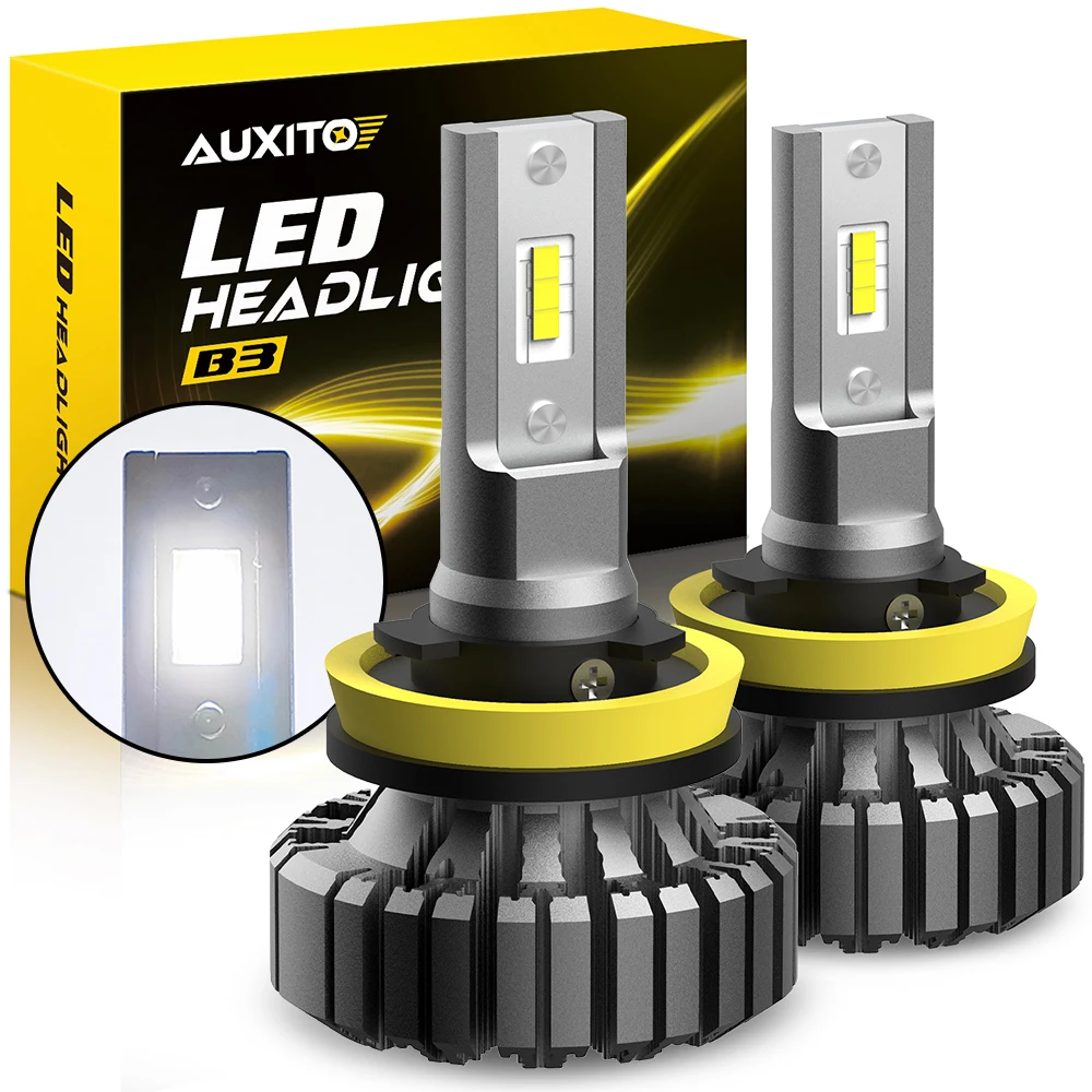 

AUXITO 2Pcs H8 H11 LED Headlight H9 H16 JP 9005 HB3 9006 HB4 9012 HIR2 Car Fog Lights Day Driving Running Lamp 12V 6500K White