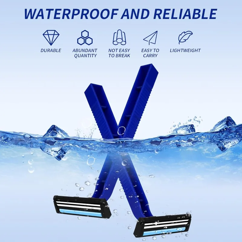 Disposable Razors Bulk for Shave - Mens Bulk Razors for Shaving with Lubricating Strip & 2 Stainless Steel Blades
