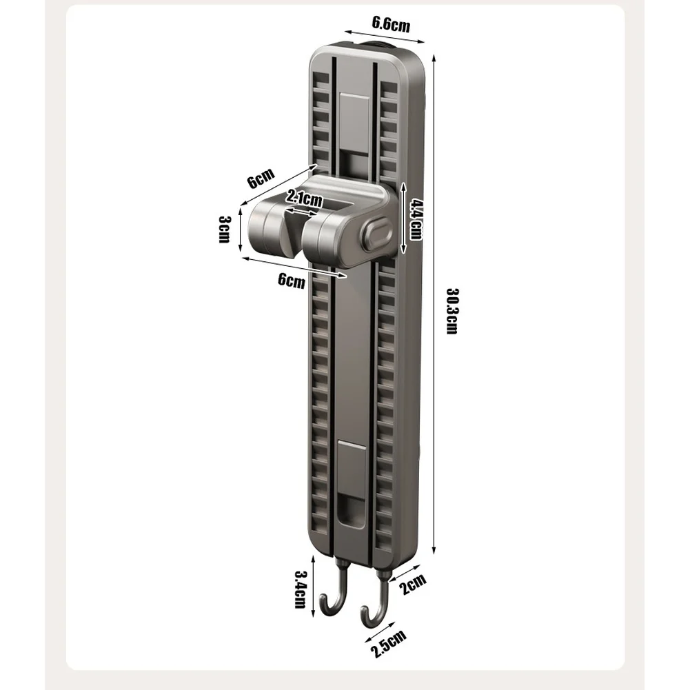 Suction Cup Shower Head Holder with Height Adjustment from 0 to 26 cm and Dual Secure Suction for Smooth Surfaces