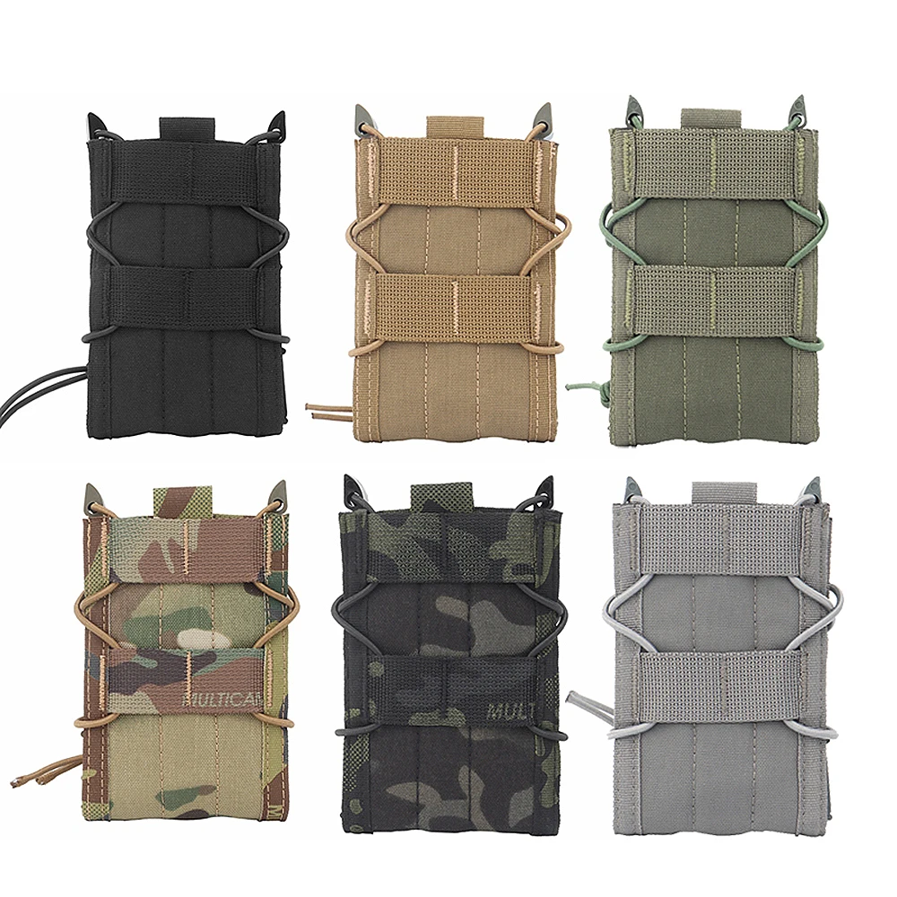 Tactical Open Top Molle Magazine Pouch 2 Layer Holder Belt Fast Attach Mag Carrier Hunting Vest Gear Paintball Game Accessories