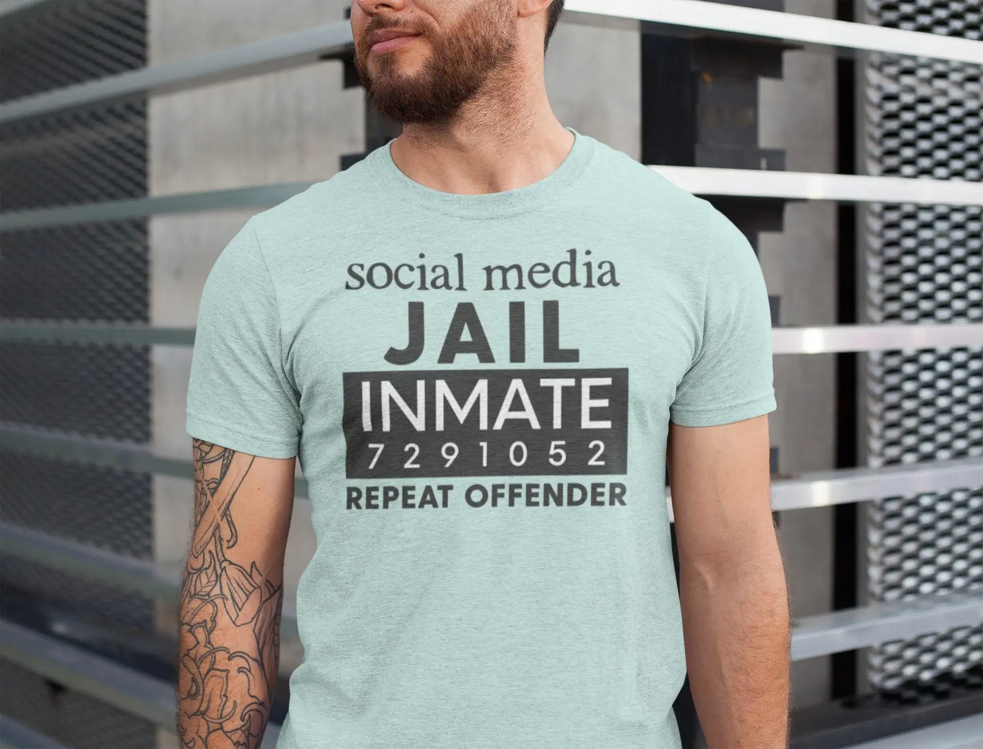 Social Media JAIL INMATE Repeat Offender Funny T Shirt Banned Republican Democrat Political Joke Women's or Men's