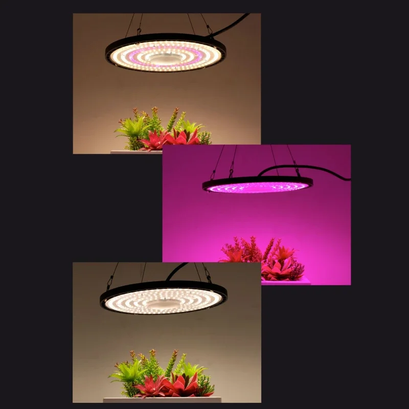 Lâmpadas de crescimento de plantas, luz solar, quente, mais novo, 4000K, 6500K, espectro completo UFO crescente lâmpadas de estufa plantio interior LED Fill Lights