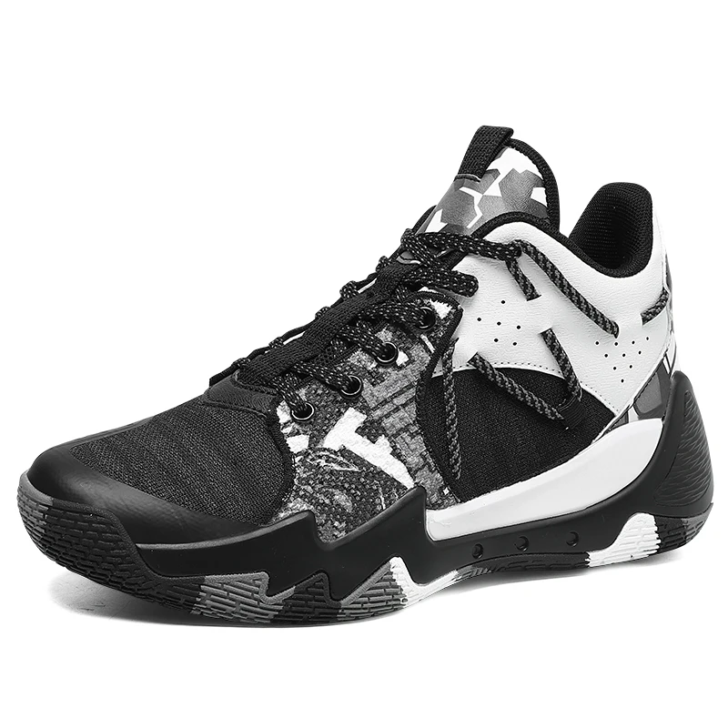 

Professional Men Basketball Sneakers Breathable Basketball Shoes Comfortable Unisex Basketball Boots Anti-Slip High-top Sneakers