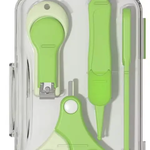 4PCS Baby Nail Care Kit Newborn Safe Nail Clippers Trimmer Tweezers Portable Manicure Tool with Box for Children
