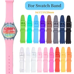 Resin Watch Bands Men Accessories Waterproof Rubber Sport Bracelet Silicone Strap 16 17 19 20mm For Swatch GW164 GB274