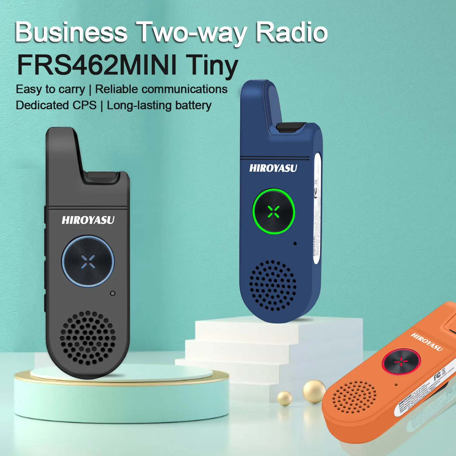 

2PCS/Pack HIROYASU Walkie Talkie FRS462MINI FRS License Free Tiny Business Two-way Radio with Earpiece