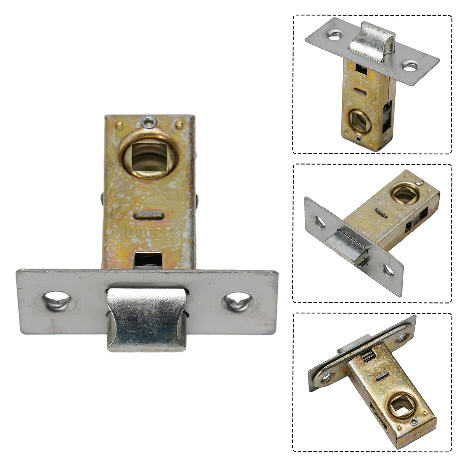 Mortice Door Tubular Latch Internal Bolt Facility Sprung Catch Flat Durable Zinc Alloy Mortise Lock Tongue Lock Core Hardware