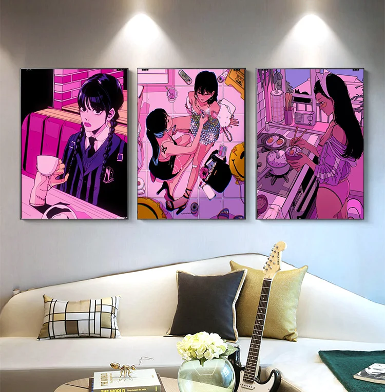 Jelly Anime Kawaii Horror Infestation Vampy Girl Poster Print Wall Art Pictures Canvas Painting Living Room Bedroom Home Decor