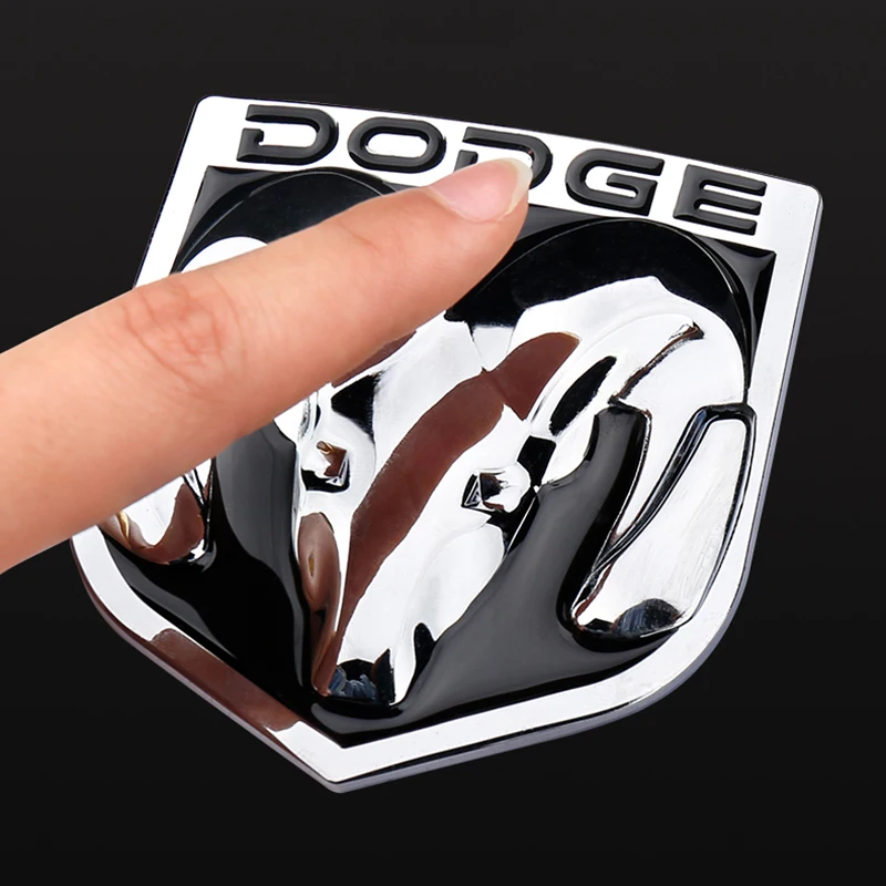 1 Uds. Para Dodge Ram calibre 1500 2500 3500 Challenger cargador 3D Metal cromado cabeza de Ram Auto rejilla delantera emblema de puerta trasera pegatinas