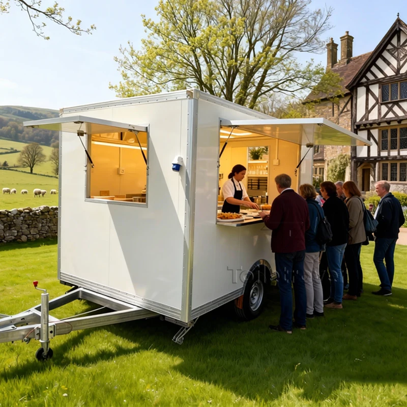 

New Design Food Truck Coffee Bbq Mobile Food Truck Trailer Customizable Food Trailer with Concession Window