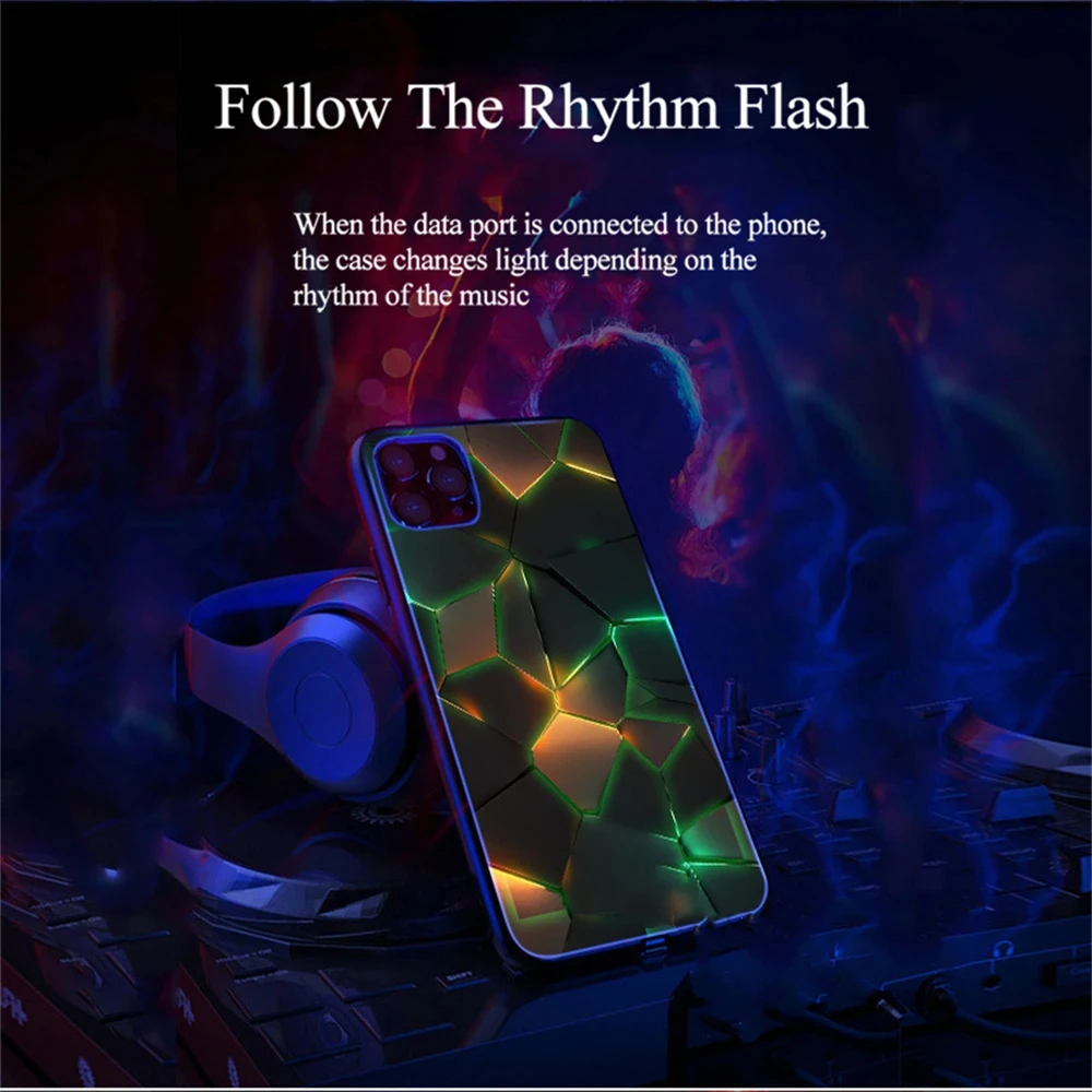 New Trending Custom Led Lighting Mobile Accessories Back Phone Case For Samsung S24 S23 S22 S21 S20 FE Note 10 20 Plus Ultra A54