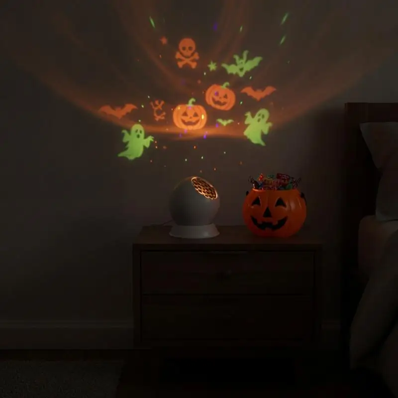 Halloween LED Projection Lamp Dynamic Pumpkin Ghost Star Effects for Indoor Outdoor Halloween Themed Party Decor