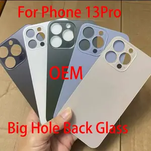 Bilashmart Big Hole Back Glass Cover iPhone 13Pro Replacement Parts With Free GiftsTweezers+Engraving Knife+Alcohol Pad+Back Glue+Tool