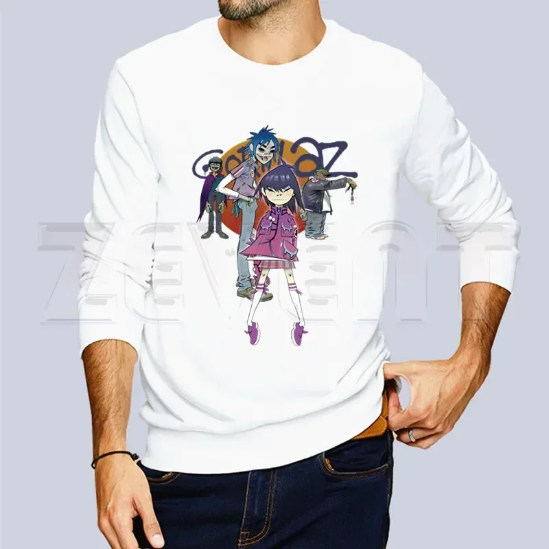 Gorillaz Rock Band ChakaKhan Noodle Murdoc Russel Fashion Men Sweatshirts Hipster Print Hot Sale Spring Winter Hoodies Hip Hop