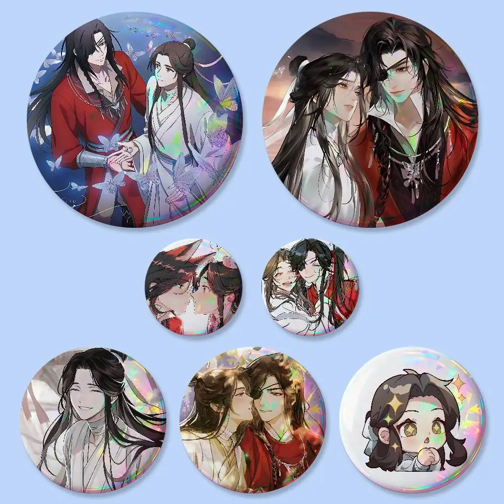 Anime Heaven Officials Blessing Badges Button Round Creative Pin Brooch Badge Bag Decor Accessories Fans Collect Friends Gifts