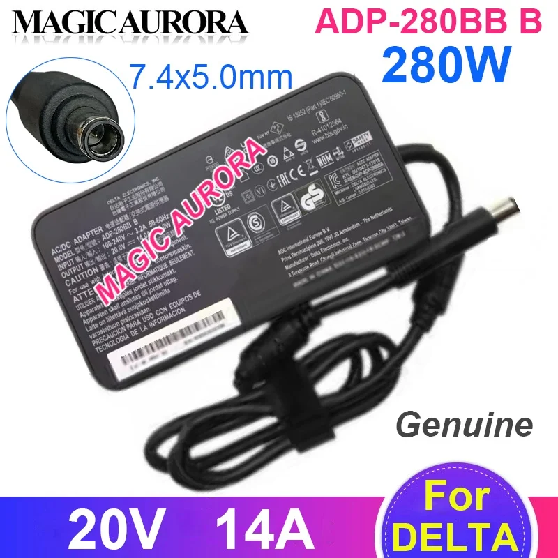 

Genuine DELTA ADP-280BB B Power Adapter 20V 14A 280W 7.4x5.0mm For Acer Predator X35 35" Widescreen Gaming Laptop Charger New