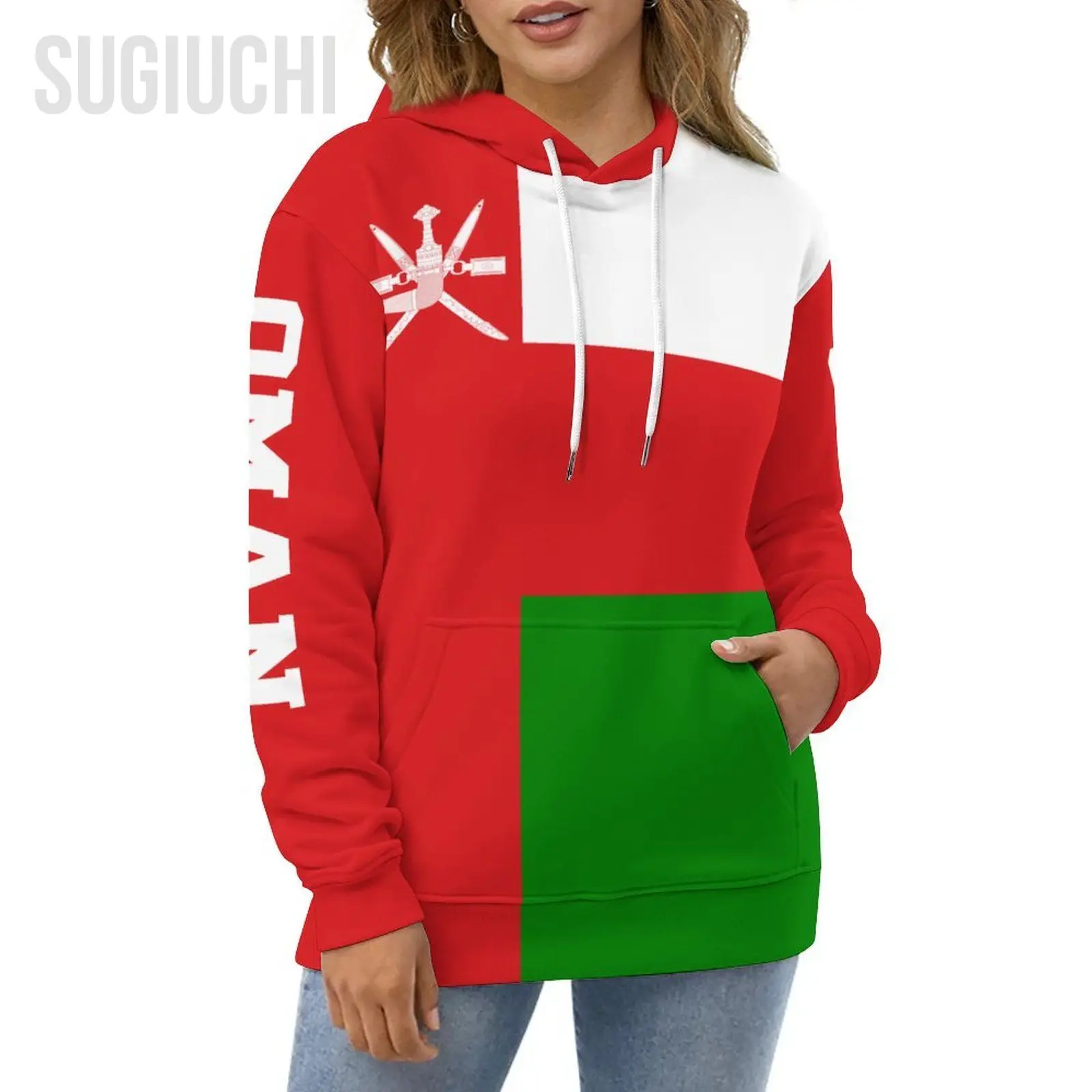 Unisex 3D Hoodie Oman Flag Men Women Polyester Harajuku Sweatshirt Pullover Hoodies Casual Cool