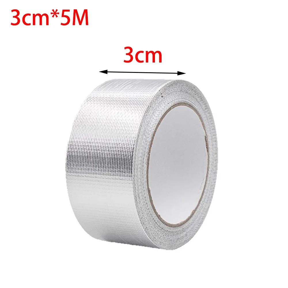 Neues 5/10 Meter Klimaanlagen-Rohr-Umwicklungsband Sonnenschutz-Fiberglas-Aluminiumfolienband Wasserdichtes Rohrreparaturwerkzeug