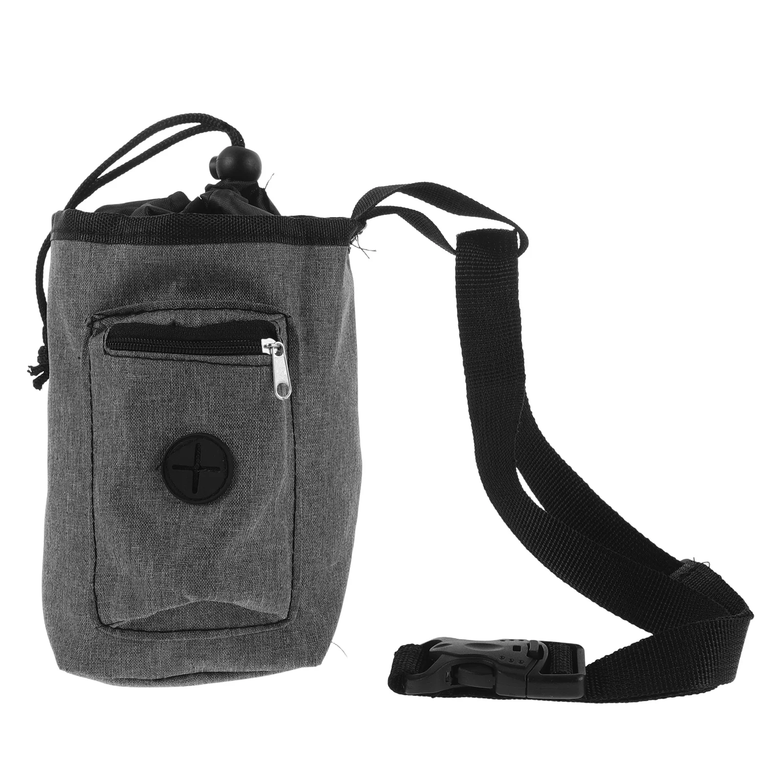 Bolsa de tiza de escalada de tela Oxford gris, bolsa de tiza duradera antideslizante para escalada en roca, montañismo, entrenamiento físico, golosinas para perros