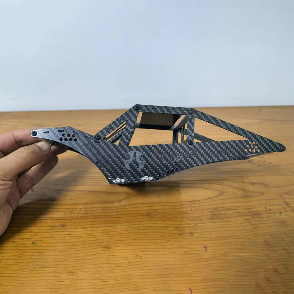 ألياف الكربون الأنابيب رف الكابينة التحكم عن بعد إطار السيارة قفص ل 1/10 RC الزاحف سيارة محوري كابرا الماعز ترقية أجزاء #4