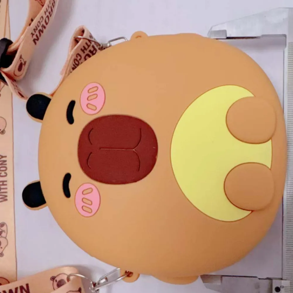 Süße Kawaii Capybara Umhängetasche Cartoon Wasserdichte Silikon Puppentasche Verstellbare Träger Geldbörse Kinder Kleine Geldbörse Kinder