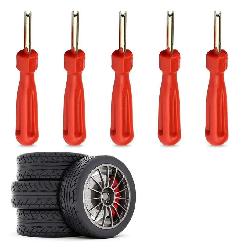 1/5Pcs Tire Valve Stem Removal Tool Long-term Screwdriver Handy Install Tool For Replacing Valves On Vehicles