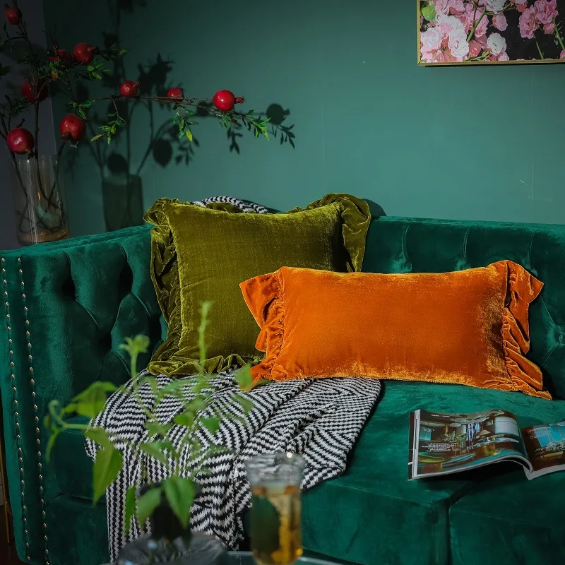 

Наволочка для диванной подушки в стиле Ins, декор для дома, подушка для окна, легкая роскошная бархатная ткань, внешний материал из полиэстера