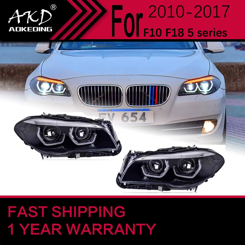 Car Lights for BMW F10 F18 LED Headlight 2011-2017 520I 525I 530I Head Lamp Drl Projector Lens Automotive Accessories