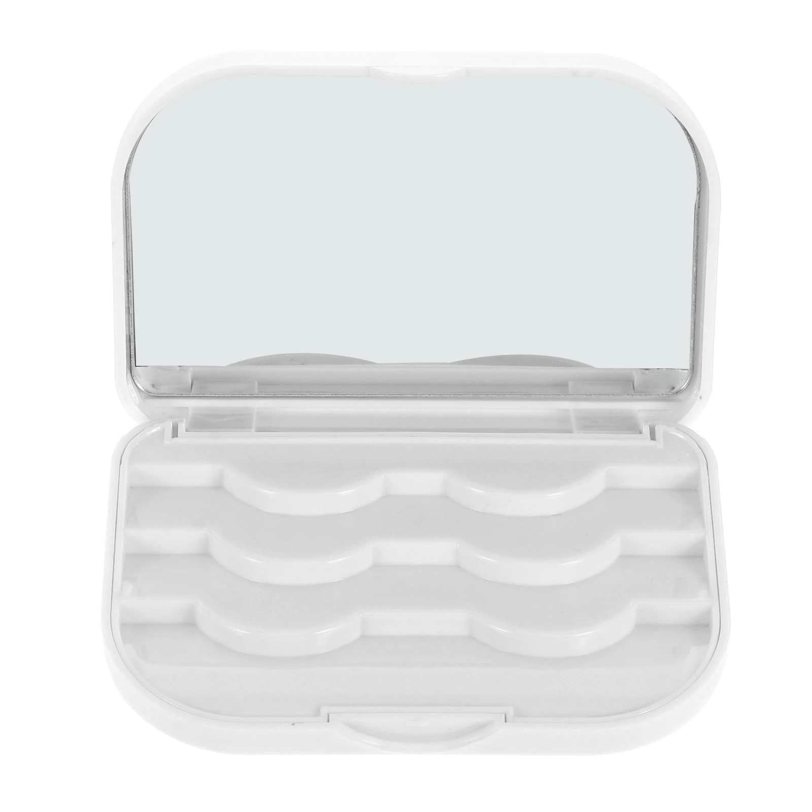 

1pc 3 Pairs Eyelash Box White Storage Case Waterproof Durable Reusable Travel Organizer Container Eyelash Packaging False Lashes
