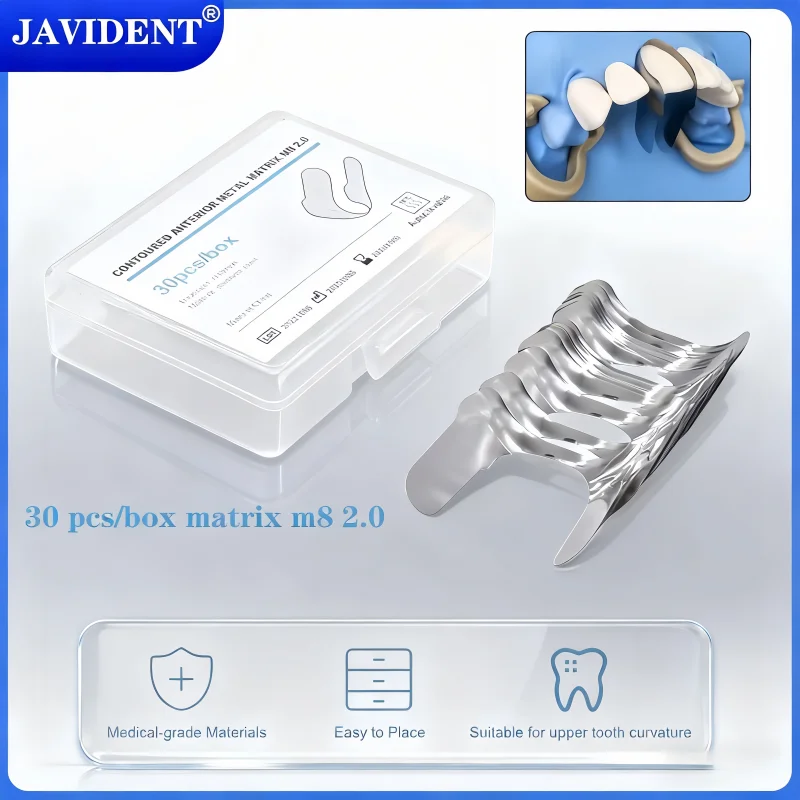 javident-30-pcs-caixa-dental-contornos-matriz-anterior-matrizes-de-metal-bandas-materiais-odontologicos-ferramentas-matrizes-duplas-matriz-banda
