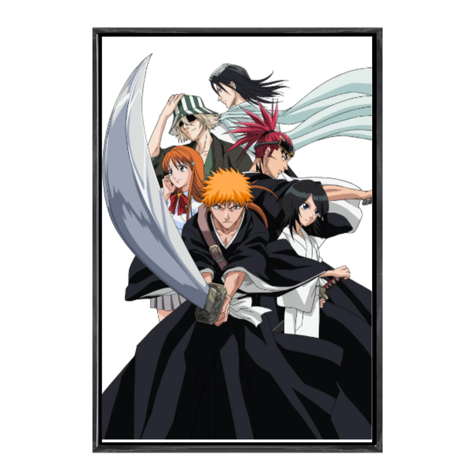 

Японская манга, многоразмерный холст, постер в двойной рамке, настенное искусство, домашний декор отбеливателя для гостиной, спальни