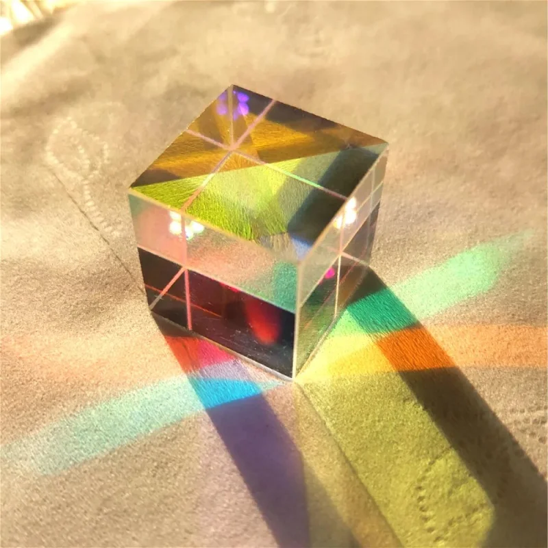 Imagem -04 - Prisma de Seis Lados Luz Brilhante Combinação 23*23*23 mm Vidro Colorido Prisma de Divisão Instrumento Óptico Experimento
