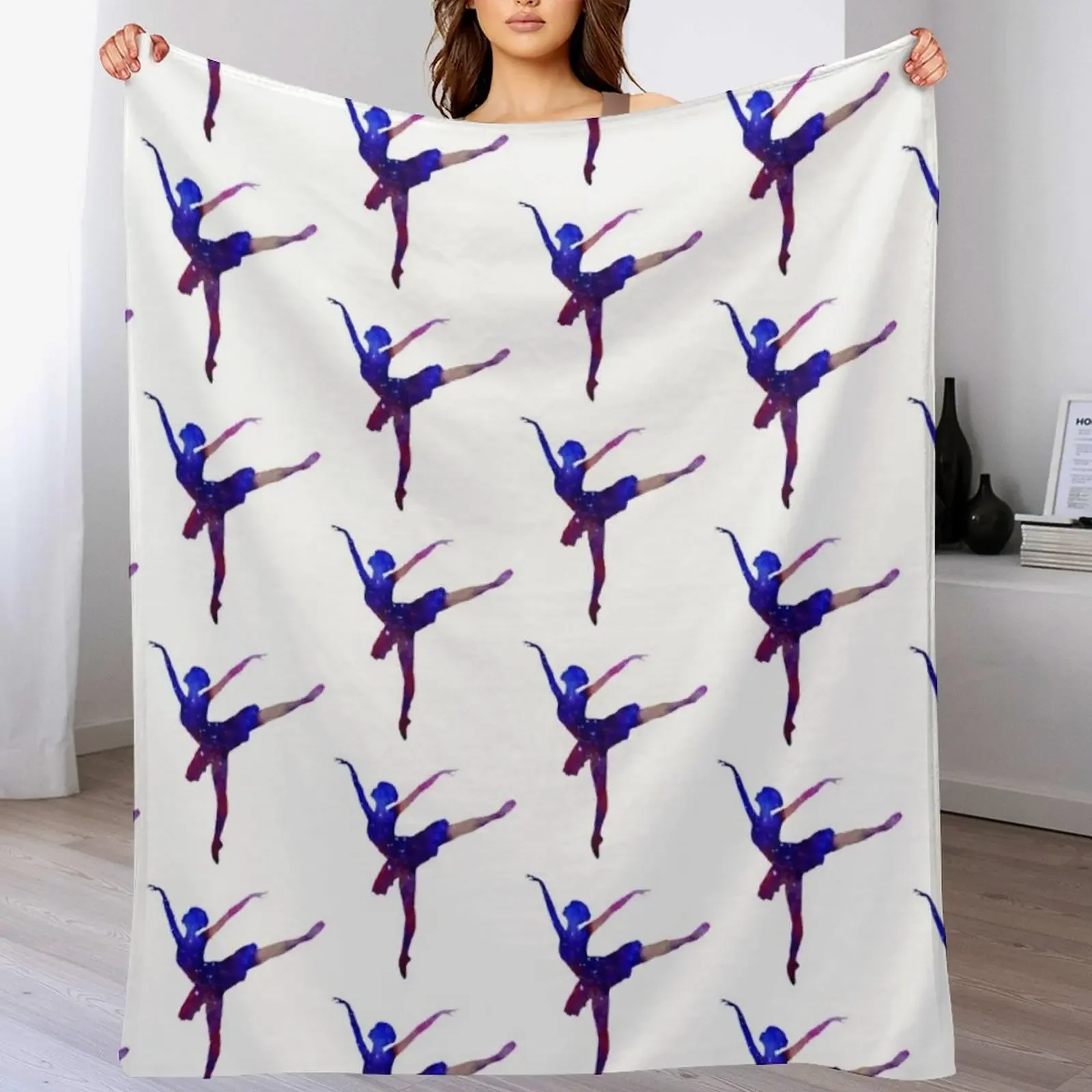 Ballet Dancer Throw Blanket Year Round Soft Comfortable Blanket for Home