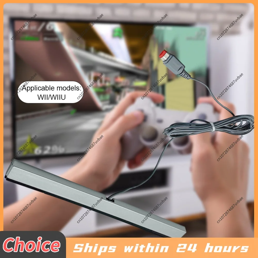 Wired Infrared Ray Sensor Bar with Extension Cord Video Game Sensor Bar Wired Remote Sensor Bar for Wii Wii U Console