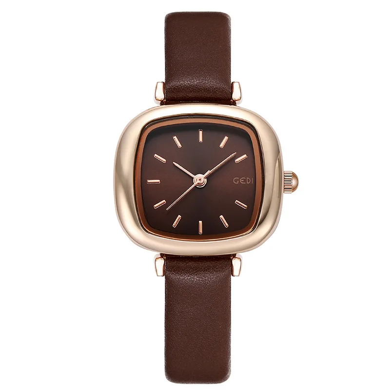 

Изысканные маленькие женские часы в стиле ретро в виде сахарного куба, маленькие студенческие часы, повседневные водонепроницаемые женские часы