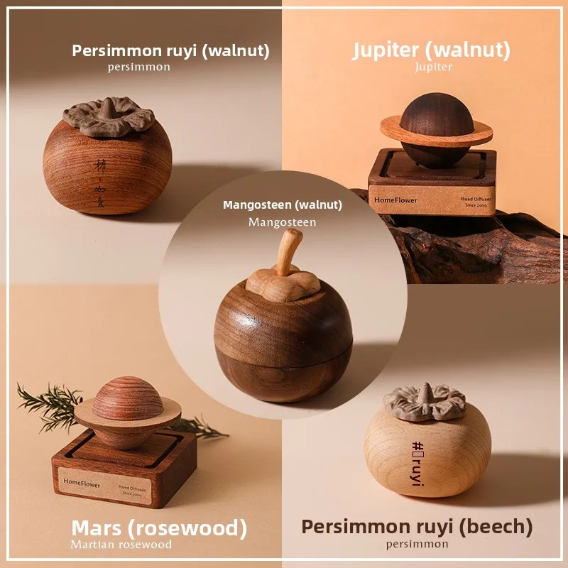 Mars Magnetic Wood Aroma Diffuser Solid Wood Desktop Car Essential Oil Holder A Must-Have for the Holidays