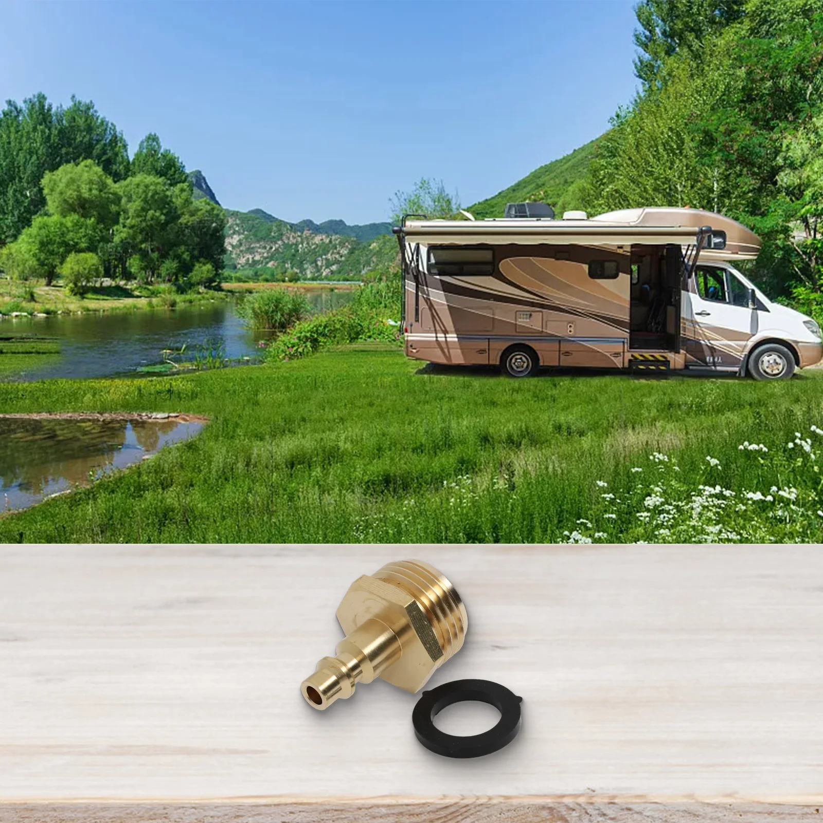 1/2pcs Water Blowout Quick Connect For Air Compressor Winterize Outdoor 3/4 Thread Power Tools Replacement Accessories