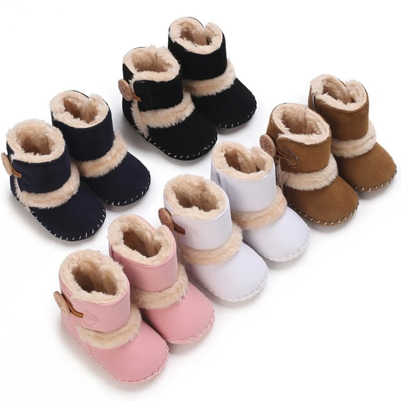 

Зимние обучающие ботинки для детей и дошкольников, новинка 2025 года, теплая детская обувь, повседневная детская противоскользящая и бархатная обувь для обучения, домашние напольные ботинки