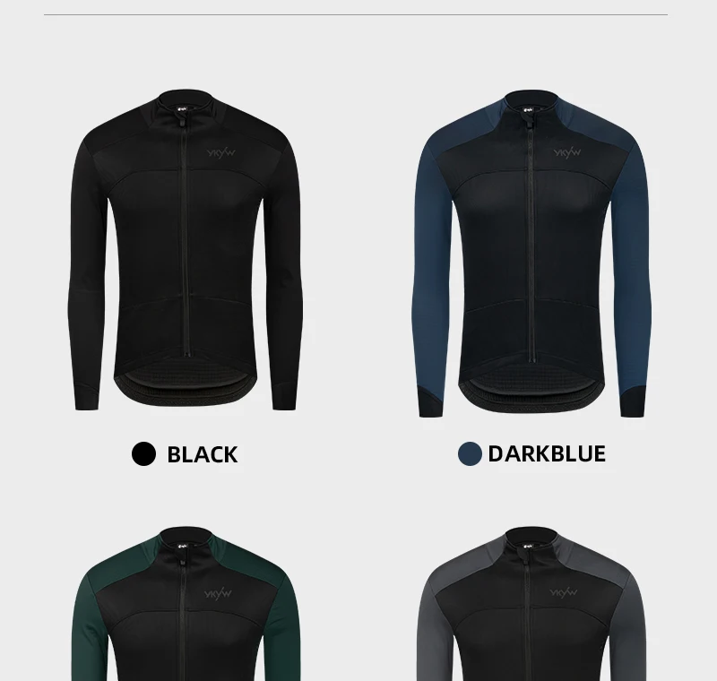 YKYWBIKE Herren-Fahrradjacke, wasserdicht, winddicht, Rennrad-Oberteile, Winter 0 ° C Thermal Fleece Fahrradtrikot Fahrradbekleidung – Detail 17