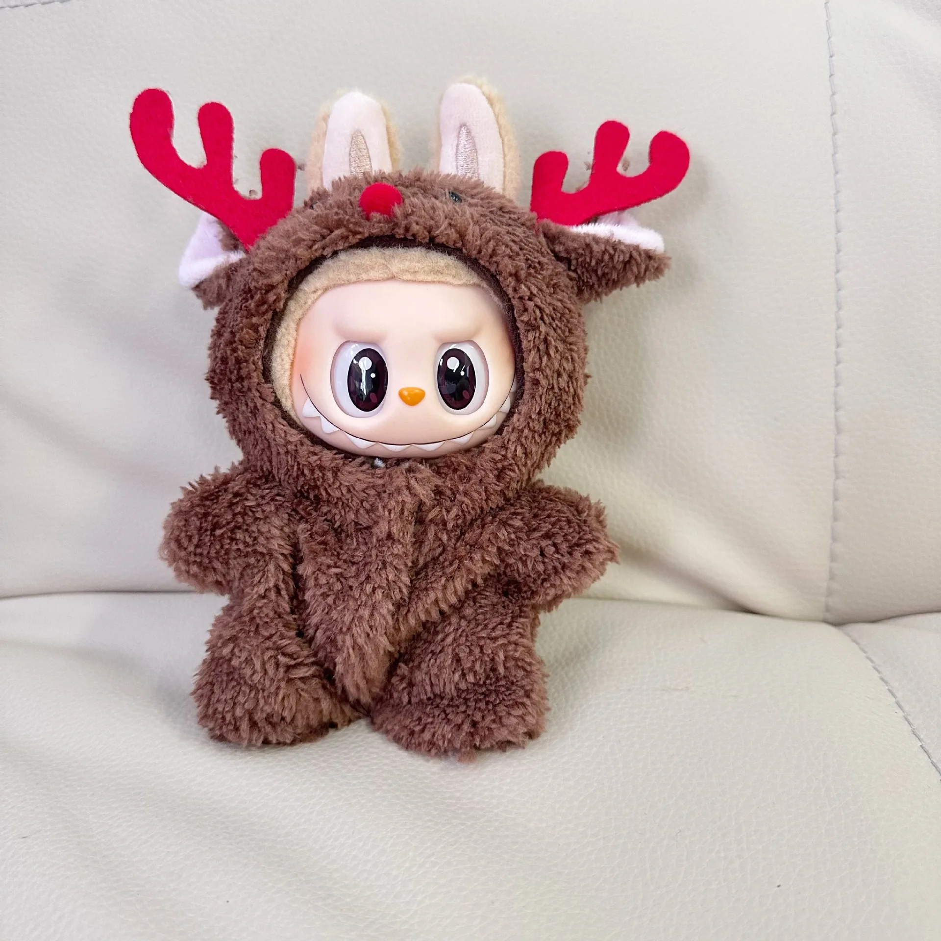 

17cm Labubu Clothes Blind Box Universal Sitting Standing Plush Doll Accessories Labubu Designer Clothes Pumpkin costume set