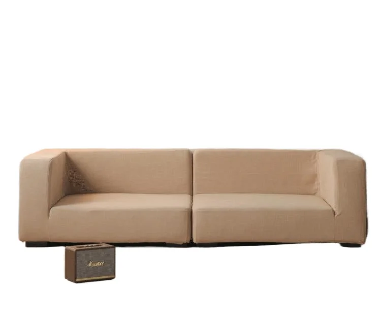 

Modern simple living room home, double sofa French country retro linen fabric removable and washable