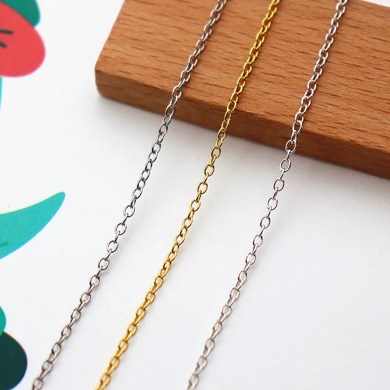 1 metr stałe 925 Sterling Silver Loose Rope owalny łańcuch kablowy luzem DIY tworzenia biżuterii naszyjnik bransoletka znalezienie