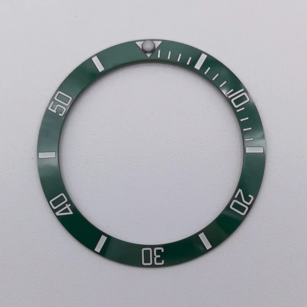 Inserto de bisel de cerámica de anillo de reloj de 40mm para accesorios de caja de reloj Sub de 43mm, diámetro interior de 31,6mm