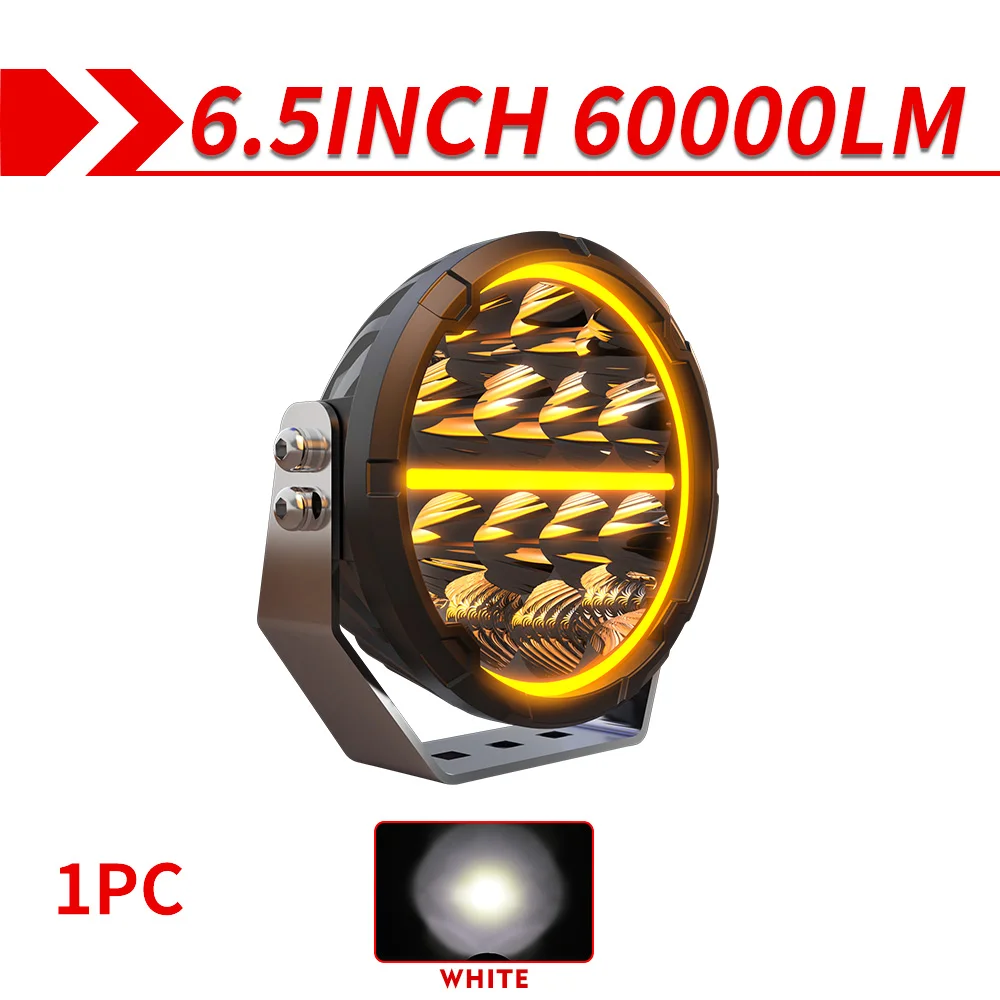 CO LIGHT LED offroad rijverlichting 6,5 inch wit en amber DRL Spot-Flood Combo 60000LM extra werkpods kubussen licht voor 4x4
