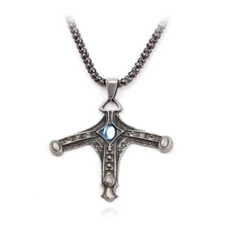 قلادة صياد السيف المنقولة بالدم، مراقب العين، شارة عجلة الغراب، قلادة للنساء، هدية مجوهرات تنكرية