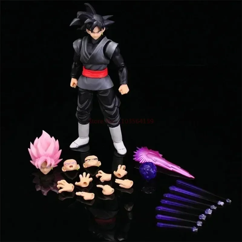 New Dragon Ball Saiyan Red Hair Sun Wukong Black Wukong Zamas Peach Red Mobile Handmade Model Pvc Doll Toy Ornament Collection